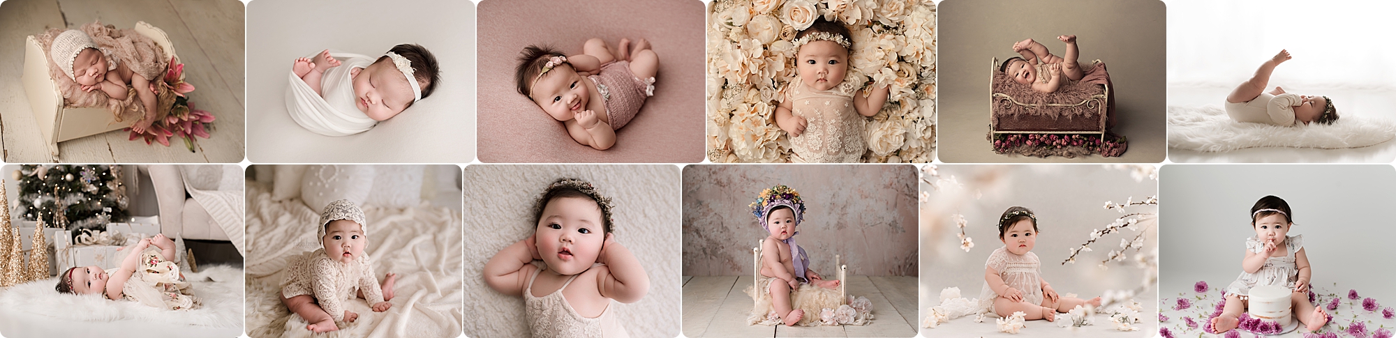 One Year Baby studio package for photography